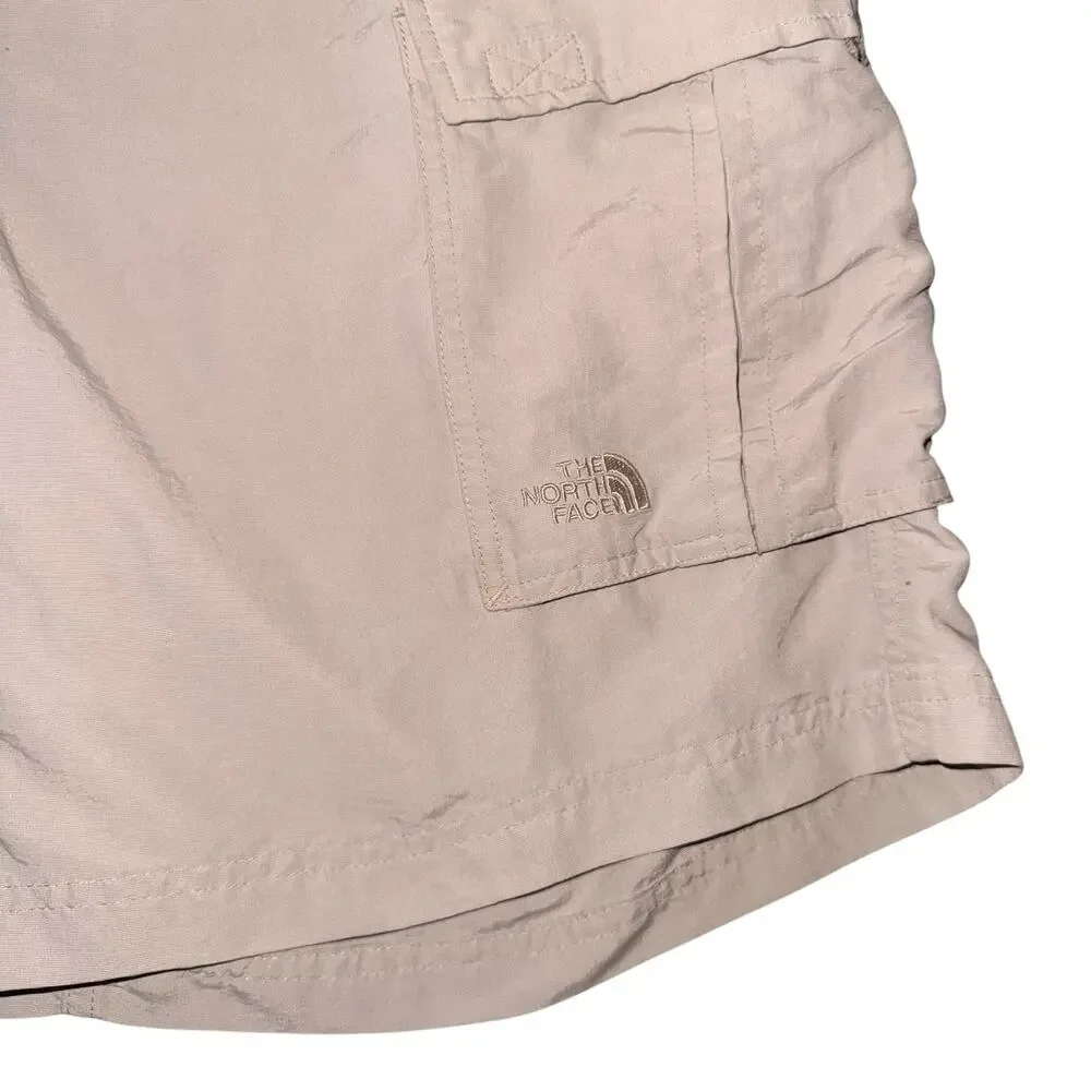 The North Face Beige Nylon Belted Cargo Shorts Outdoor Hiking Men's Size L